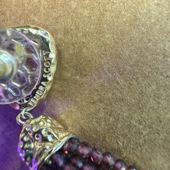 Kendra Scott Glamorous Red and Silver Beaded Tassel Earrings - Picture 7 of 7